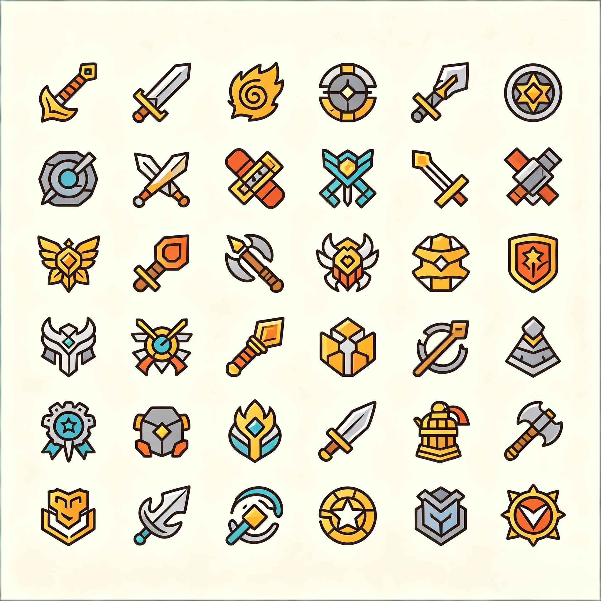 奇幻RPG武器与装备图标包